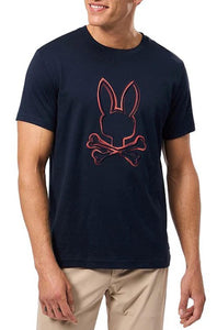 PSYCHO BUNNY - VINCENT Graphic Tee in Navy