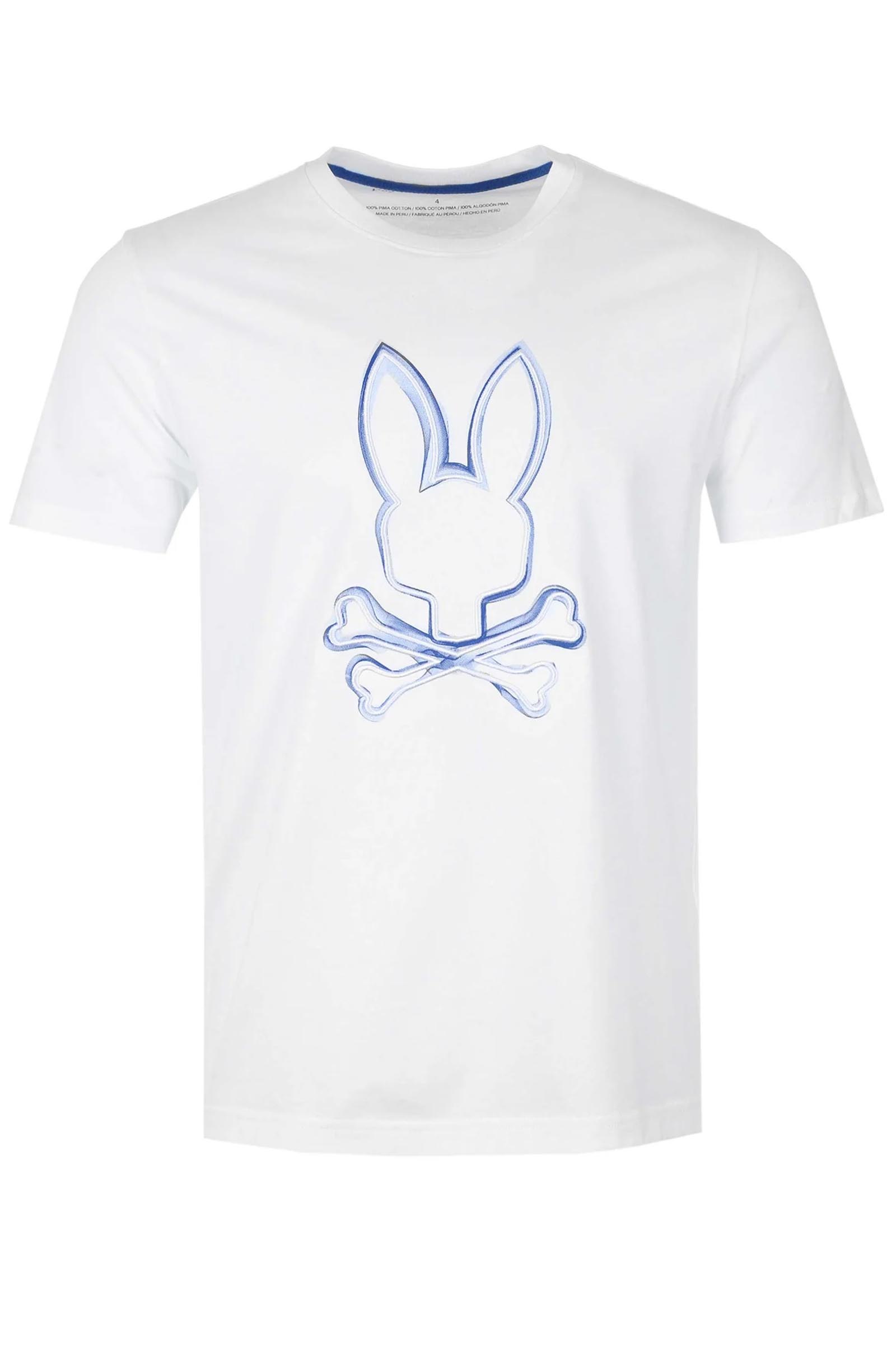 PSYCHO BUNNY - VINCENT Graphic Tee in WHITE