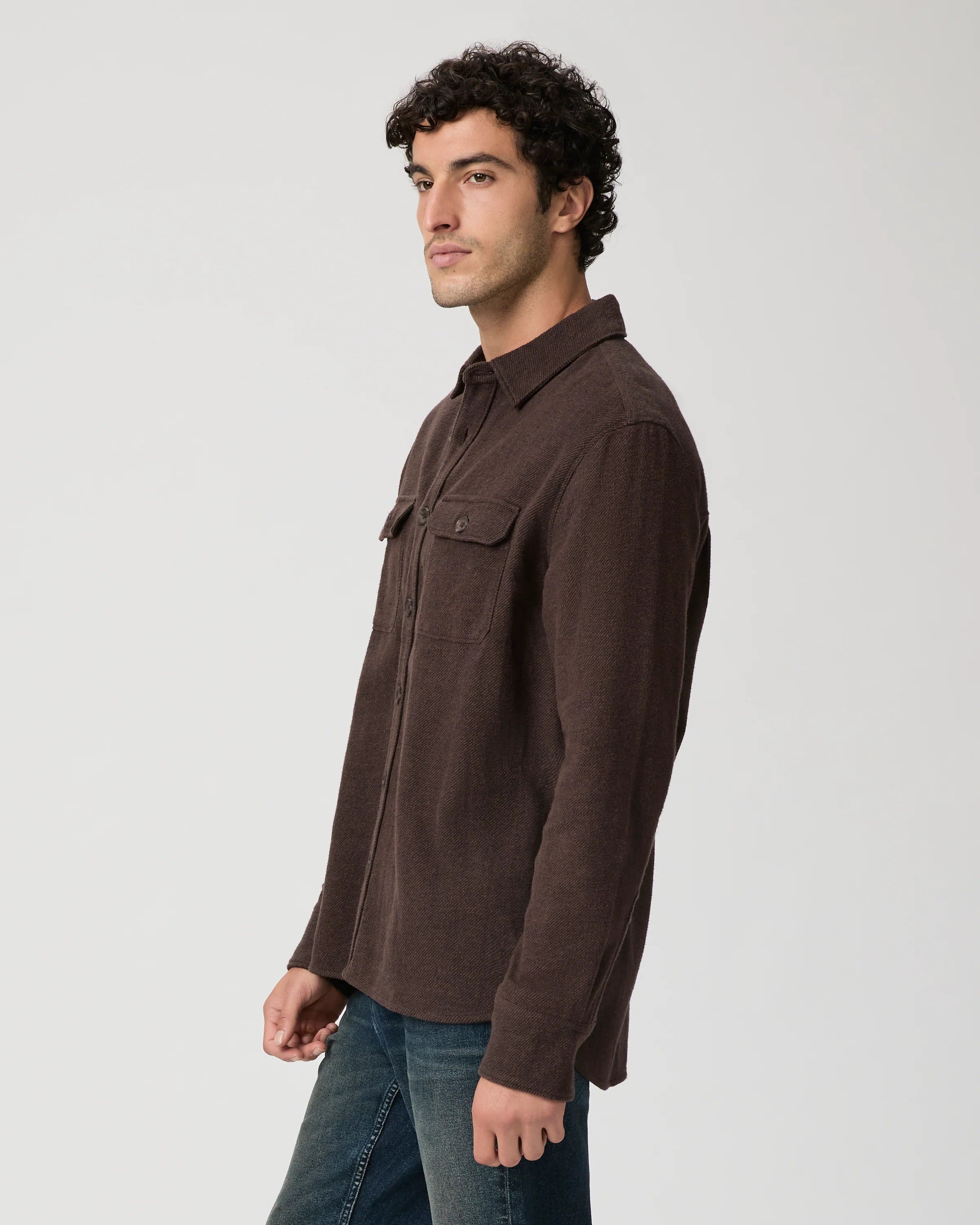 PAIGE - WILBUR OVERSHIRT In SMOKED CAVERN M039O51-C019