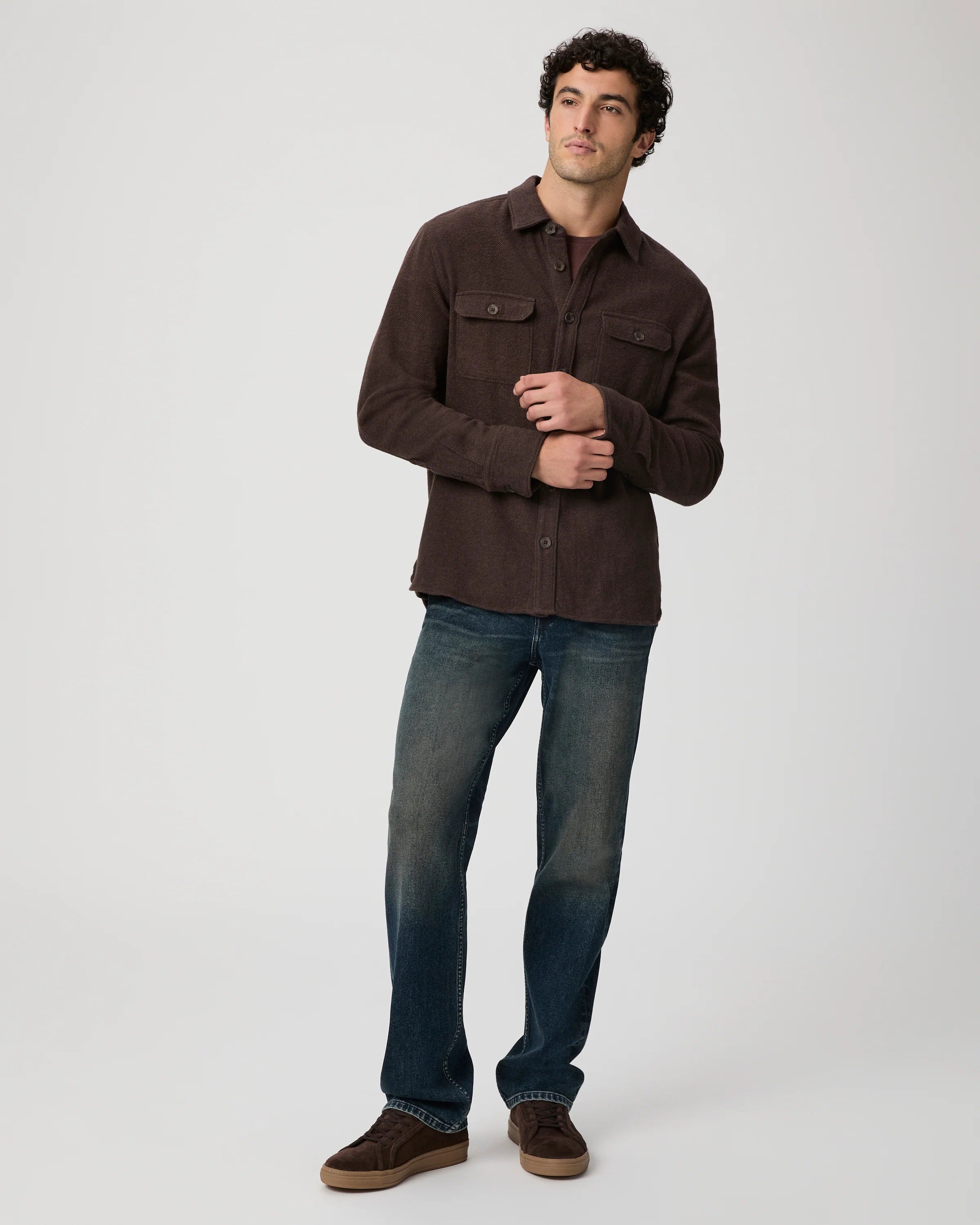 PAIGE - WILBUR OVERSHIRT In SMOKED CAVERN M039O51-C019