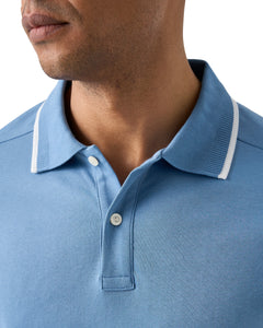 ETON - Cotton Interlock Polo Shirt in Light Blue 10001293422