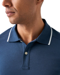 ETON - Cotton Interlock Polo Shirt in Dark Blue 10001293426