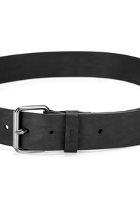 BOSS - Reversible belt in smooth and structured Italian leather